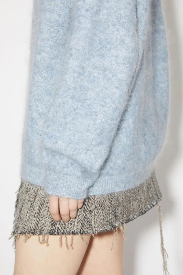 Acne Studios Wool Mohair Jumper Denim Blue Women Knitwear