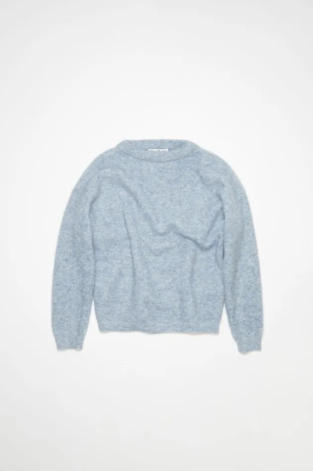 Acne Studios Wool Mohair Jumper Denim Blue Women Knitwear