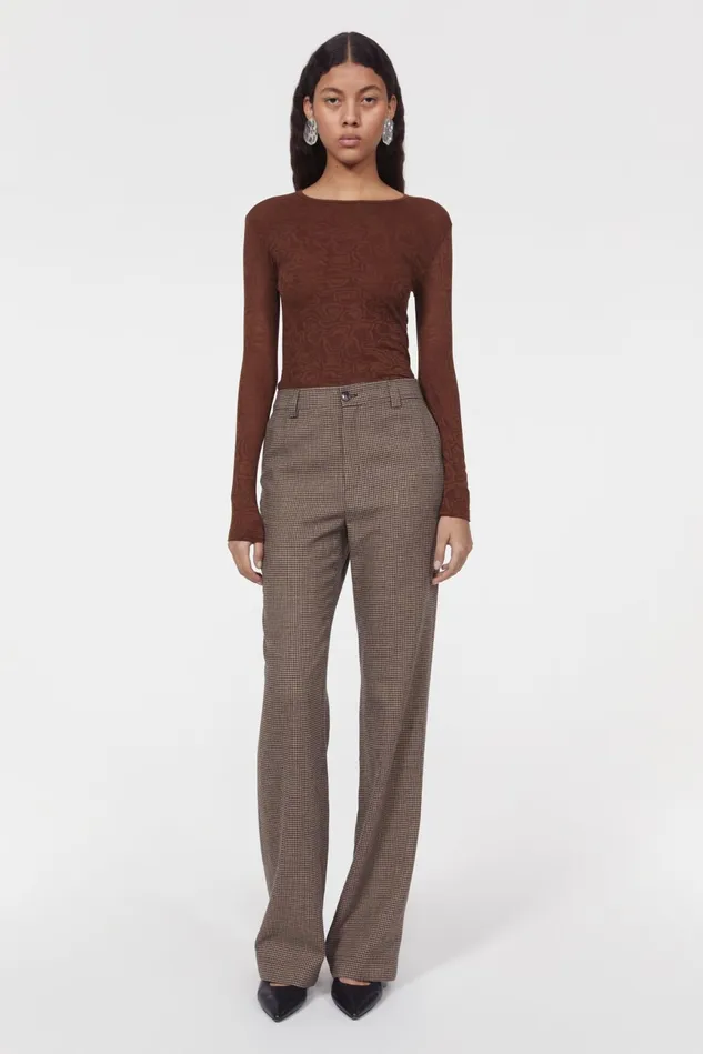 Aniara Hounds Pants Brown Beige Women Rodebjer Sets and Suits