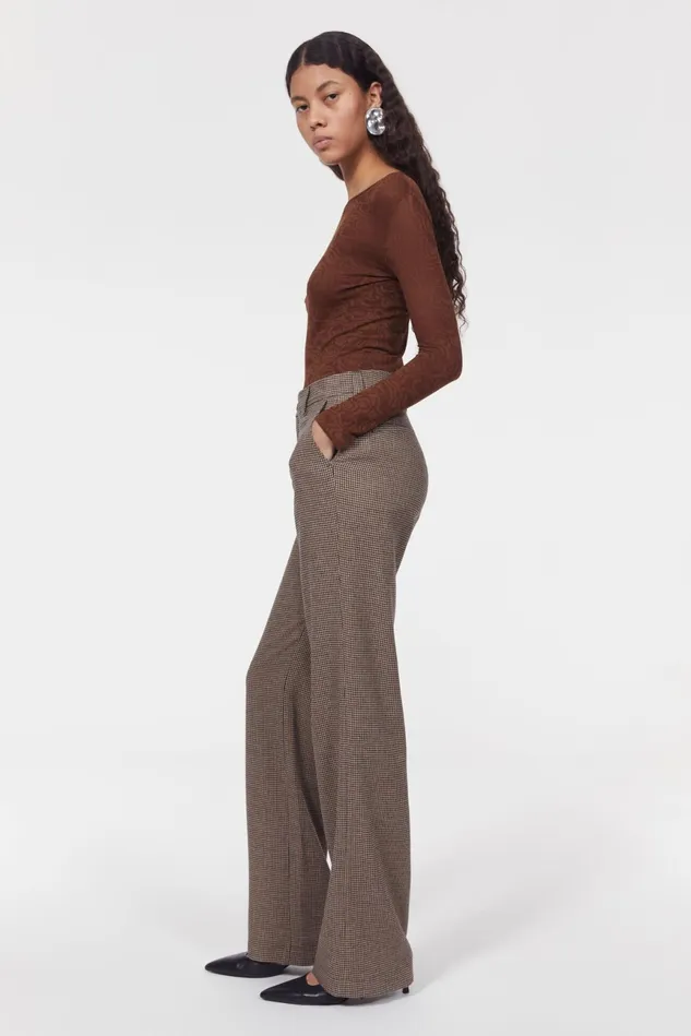 Aniara Hounds Pants Brown Beige Women Rodebjer Sets and Suits