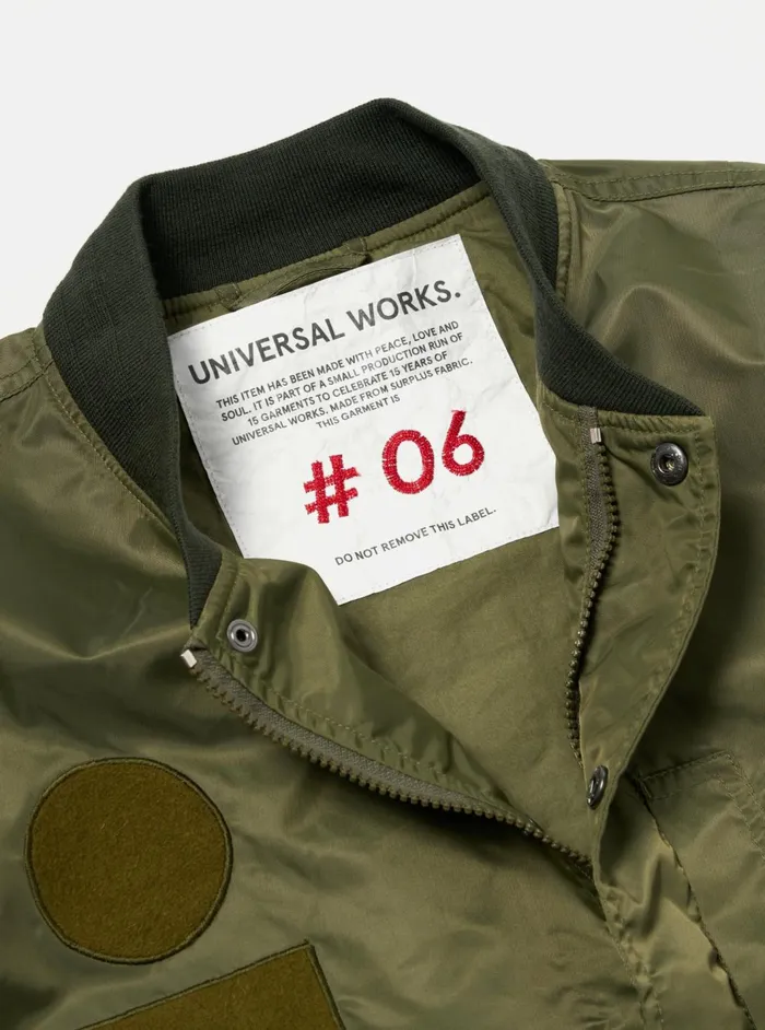 Badge Bomber In Olive Flight Nylon Men Universal Works Coats and Outerwear