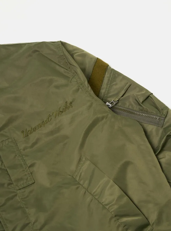 Badge Bomber In Olive Flight Nylon Men Universal Works Coats and Outerwear