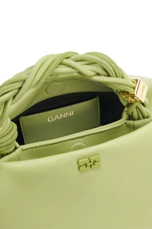 Bags GANNI Top Handle Light Khaki Small Bou Bag Mosstone