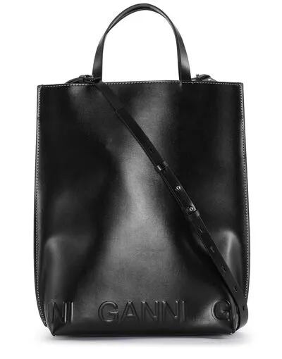 Bags GANNI Top Handle Medium Tote Bag Black