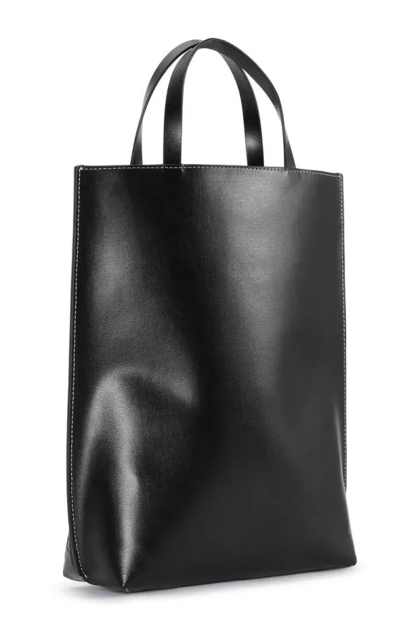 Bags GANNI Top Handle Medium Tote Bag Black Bags GANNI Top Handle Medium Tote Bag Black