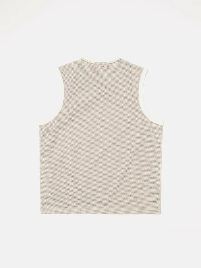 Basketball Vest In WhiteSand MeshSingle Jersey Men Universal Works Tees