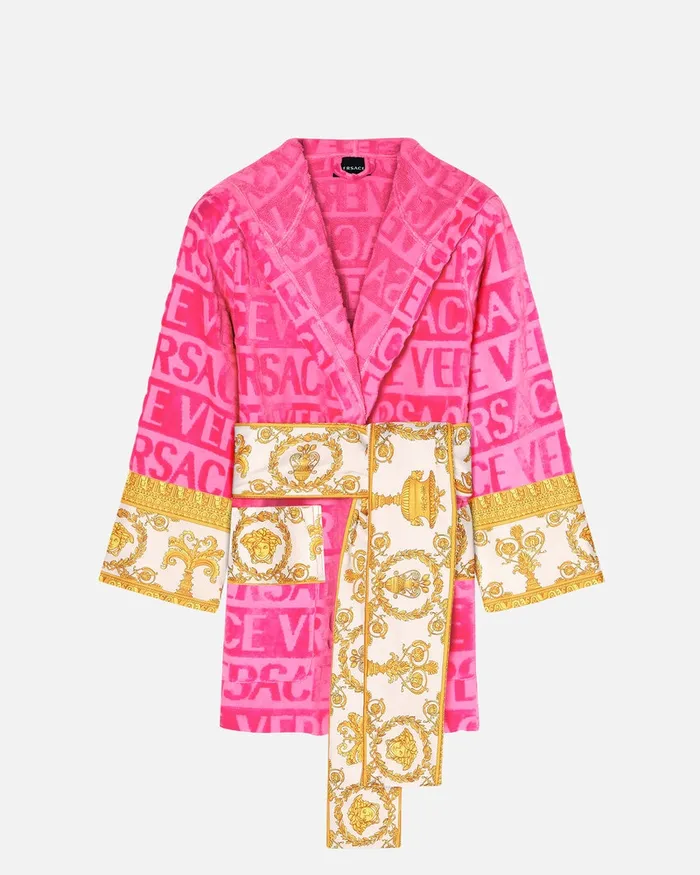 Bathrobes and Robes WomenMen Versace I Baroque Short Bathrobe Pink