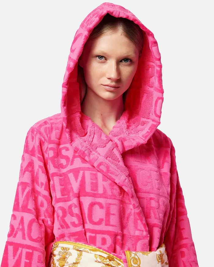 Bathrobes and Robes WomenMen Versace I Baroque Short Bathrobe Pink
