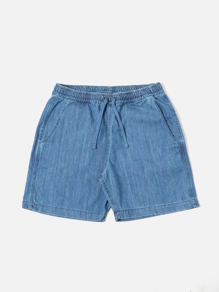 Beach Short In Indigo 9oz Organic Denim Men Universal Works Shorts