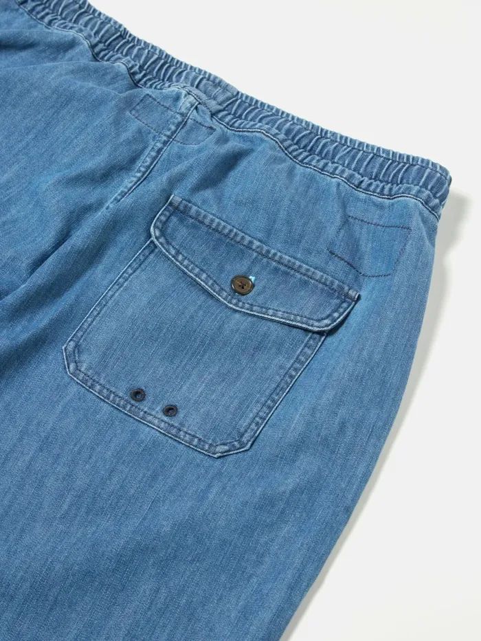 Beach Short In Indigo 9oz Organic Denim Men Universal Works Shorts