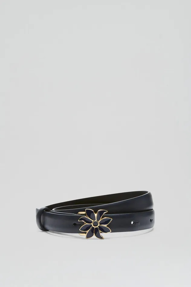 Belts FLOWER BUCKLE BELT 2 NAVY 8211 Scanlan Theodore Women