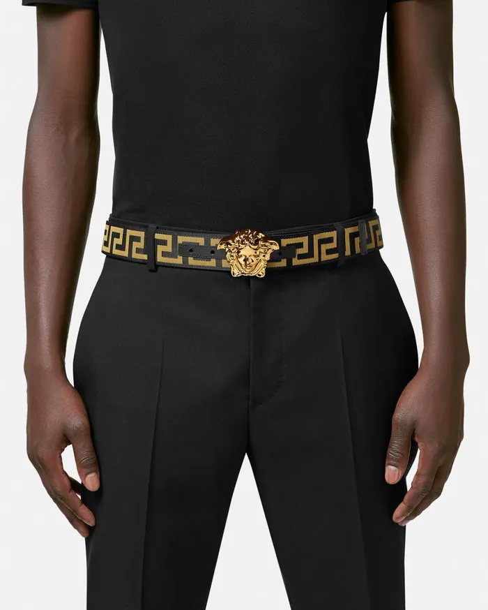 Belts Men Versace Greca La Medusa Belt 4 Cm Blackgold