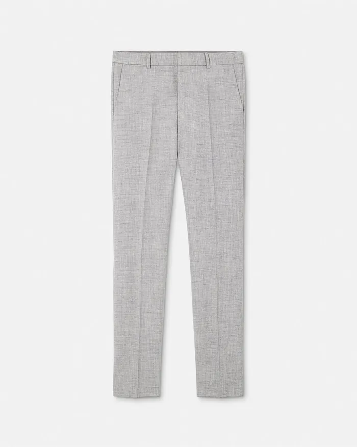 Blazers and Suits Men Versace WoolBlend Formal Pants Gray