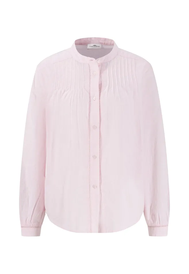 Blouses Women FYNCHHATTON Cotton Blouse With Round Neck Collar Fresh Roselight Blue Blouses Women FYNCHHATTON Cotton Blouse With Round Neck Collar Fresh Roselight Blue