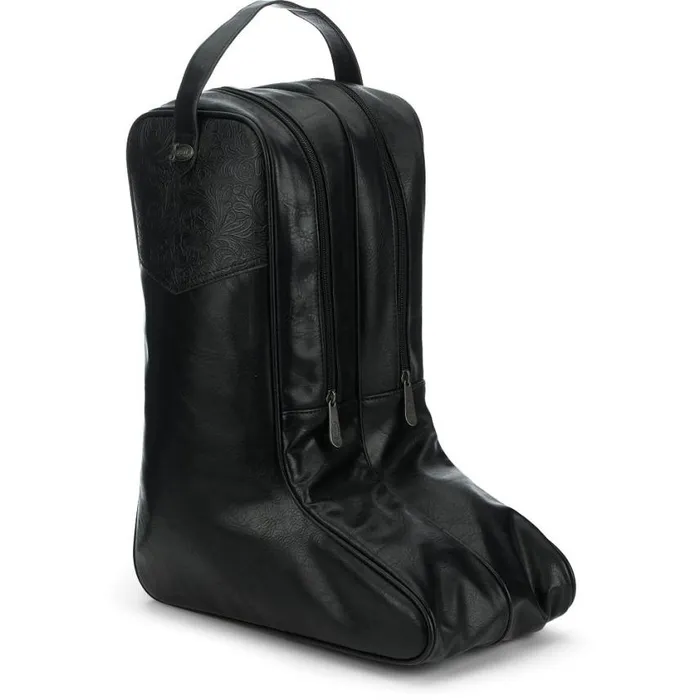 Boot Care and Accessories WomenMen Justin Boots Leather Boot Bag Black