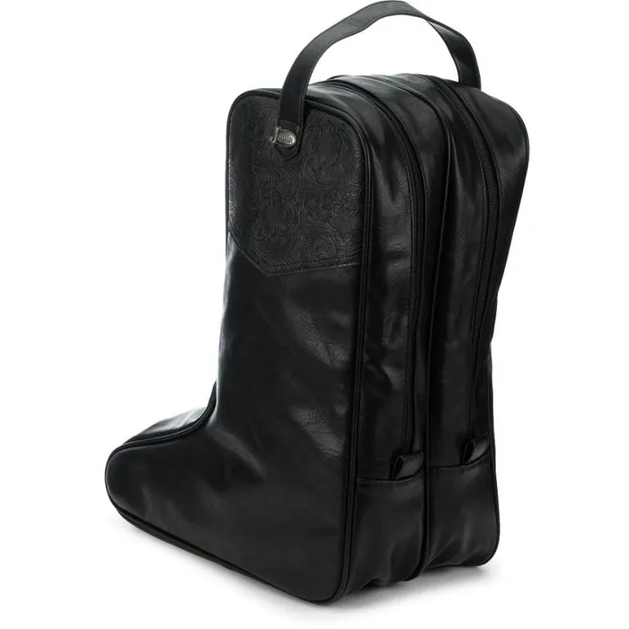 Boot Care and Accessories WomenMen Justin Boots Leather Boot Bag Black