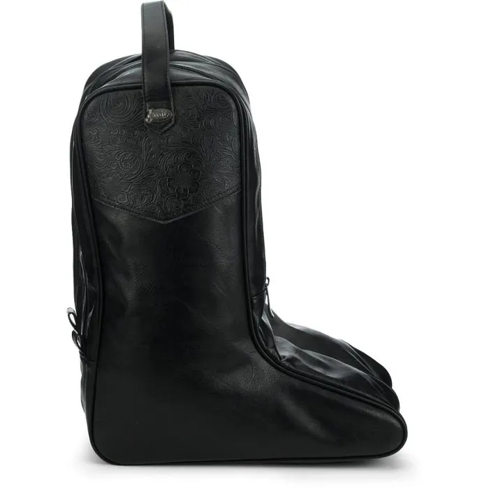 Boot Care and Accessories WomenMen Justin Boots Leather Boot Bag Black