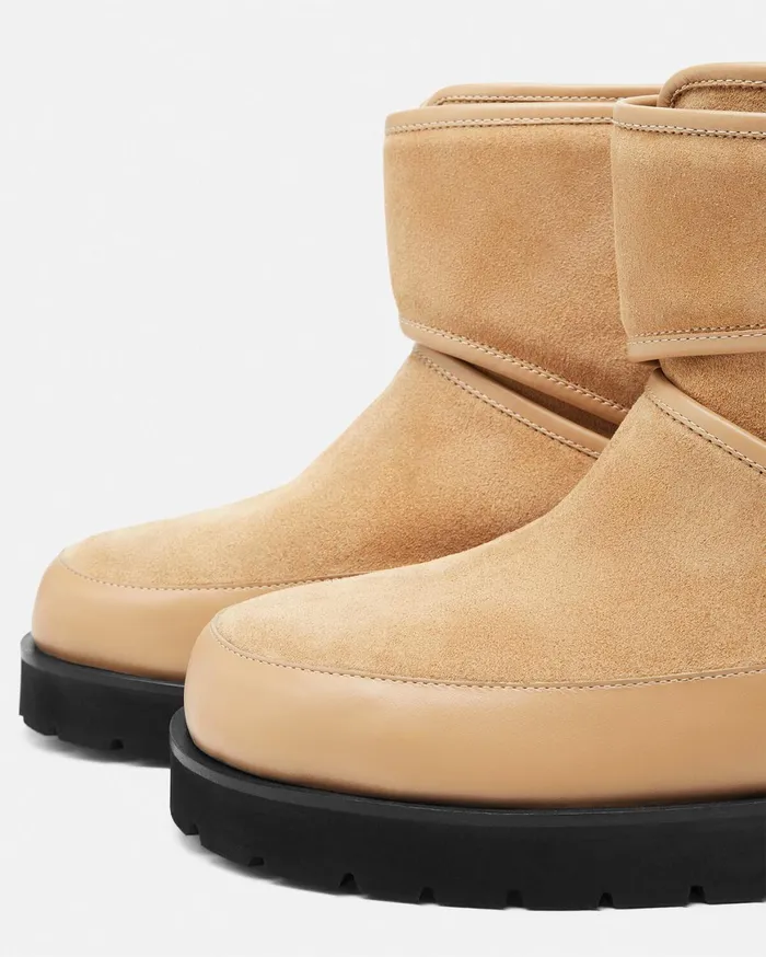 Boots Men Versace Bastion Suede Boots Beige