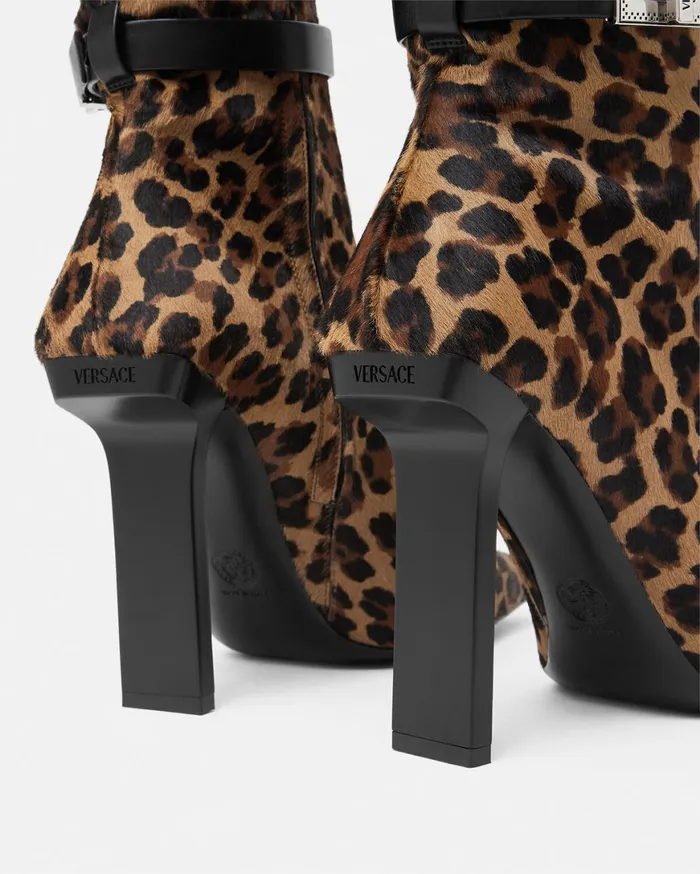 Boots Women Versace Leopard Slice KneeHigh Boots 105 Mm Animalier