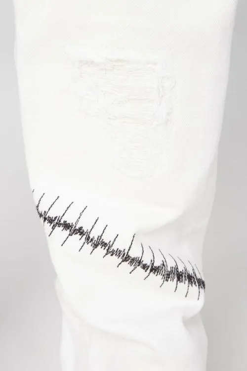 Bottoms WomenMen Gallery Dept FUCK FACE DENIM White