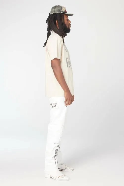 Bottoms WomenMen Gallery Dept FUCK FACE DENIM White