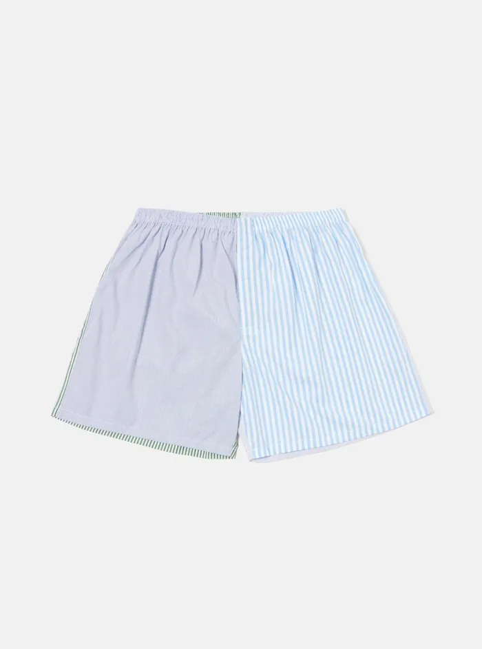 Boxer Short In Blue Classic Mix Men Universal Works Underwear
