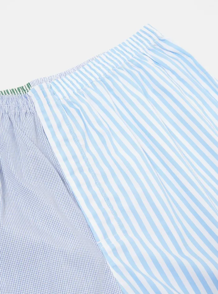 Boxer Short In Blue Classic Mix Men Universal Works Underwear