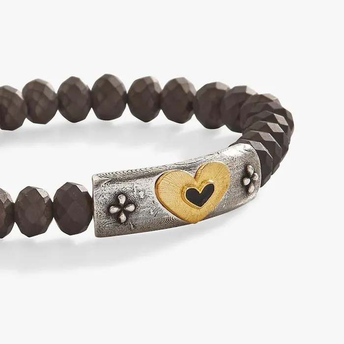 Bracelets Women Alex And Ani Antique Heart Stretch Bracelet Two Tone