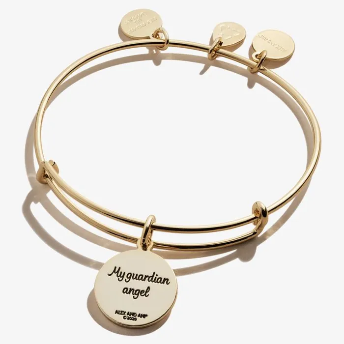 Bracelets Women Alex And Ani Godmother 039My Guardian Angel039 Charm Bangle Antique Gold