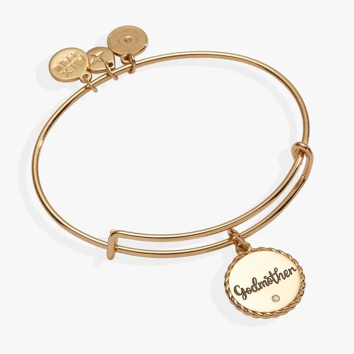 Bracelets Women Alex And Ani Godmother Charm Bangle Gold