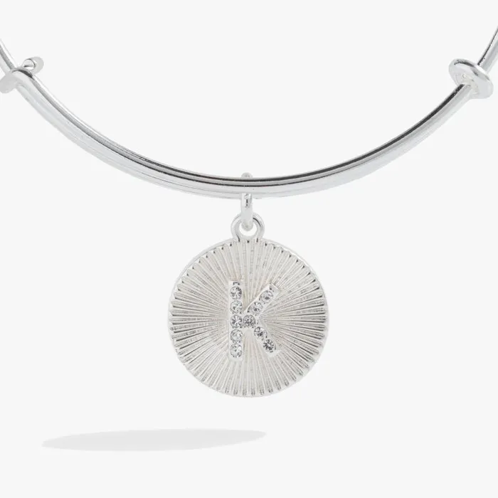 Bracelets Women Alex And Ani Initial K Pave Starburst Texture Bangle Gold