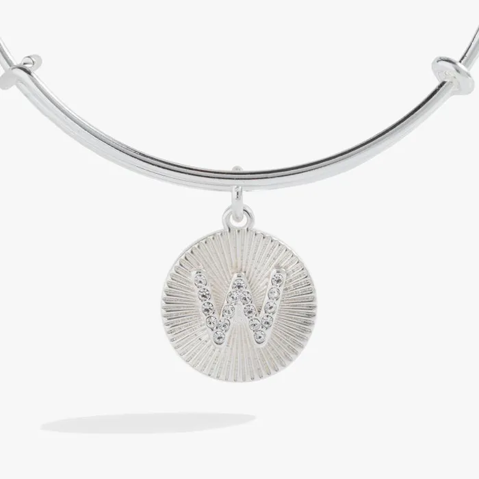 Bracelets Women Alex And Ani Initial W Pave Starburst Texture Bangle Gold