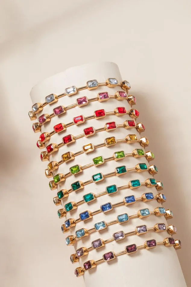 Bracelets Women Alex And Ani March Birthstone Emerald Cut Bangle Gold