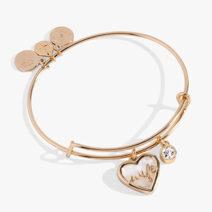 Bracelets Women Alex And Ani Mother Of Pearl Wife Heart Bangle Gold
