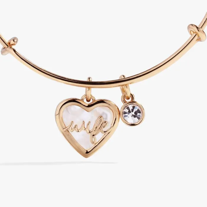 Bracelets Women Alex And Ani Mother Of Pearl Wife Heart Bangle Gold