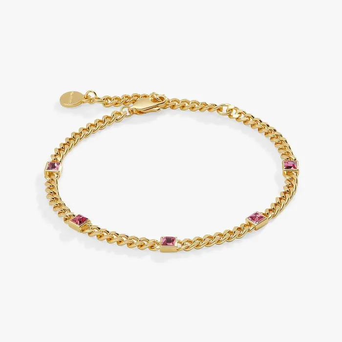 Bracelets Women Alex And Ani October Birthstone Rose Curb Chain Bracelet Silver