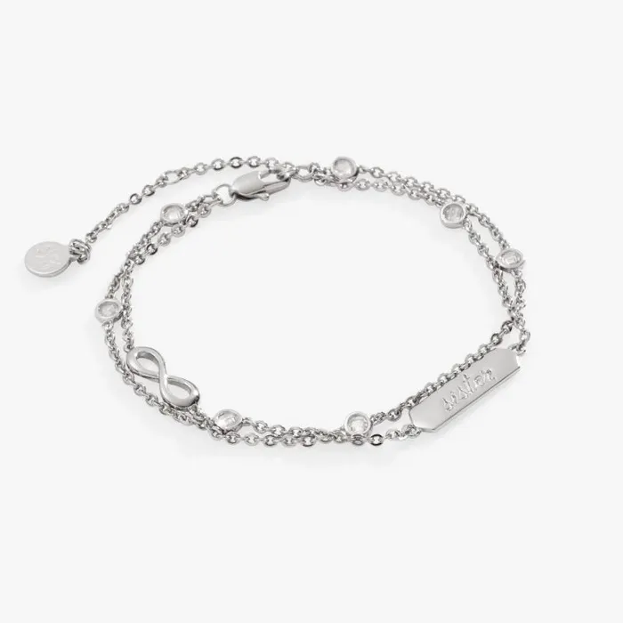Bracelets Women Alex And Ani Sister039 Infinity Chain Bracelet Adjustable Silver