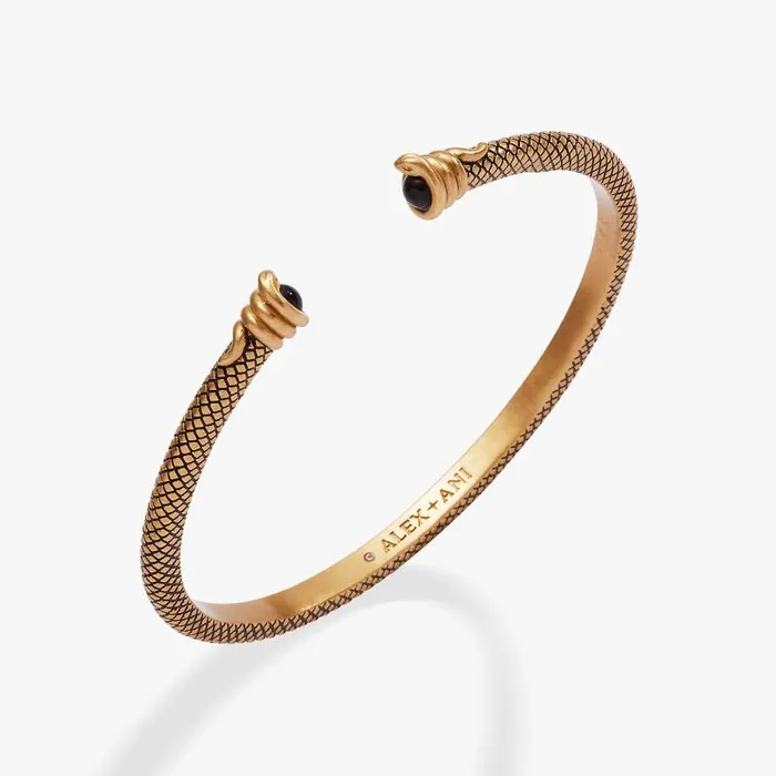 Bracelets Women Alex And Ani Untamed Snake Cuff Bracelet Antique Gold