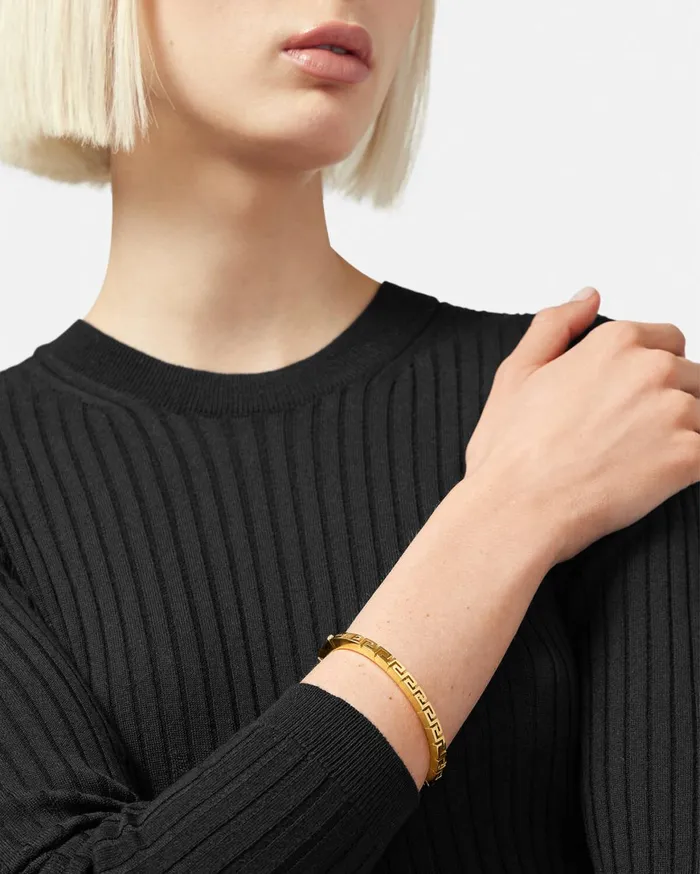 Bracelets Women Versace Greca Bangle Bracelet Gold