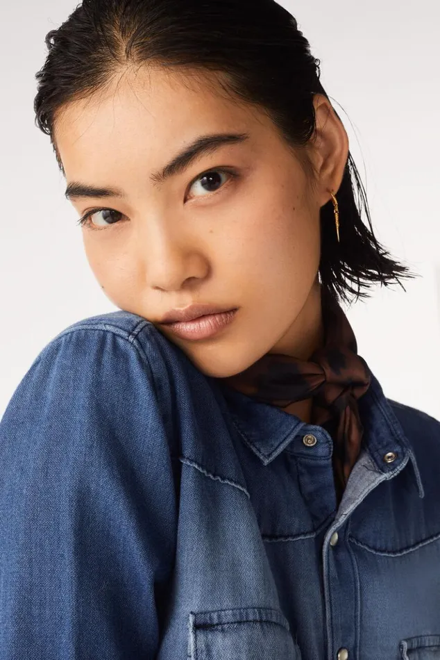 BridgetDenim Shirt Clothing Baandsh Tops and Shirts