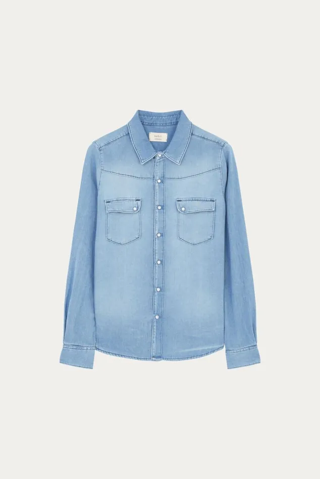 BridgetDenim Shirt Clothing Baandsh Tops and Shirts