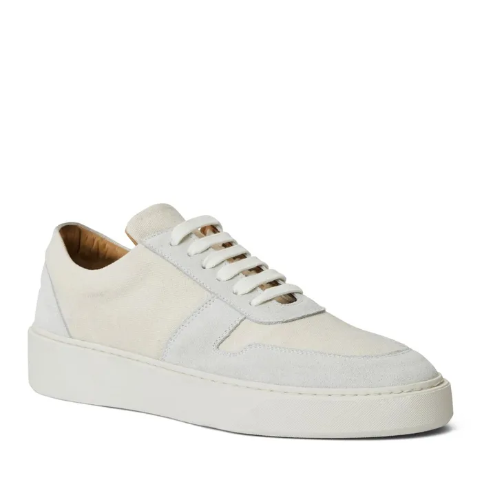 Bruno Magli Darian Sneaker Off White Canvas Men Casual Shoes