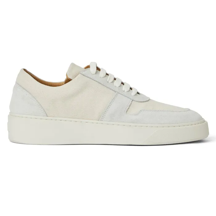 Bruno Magli Darian Sneaker Off White Canvas Men Casual Shoes