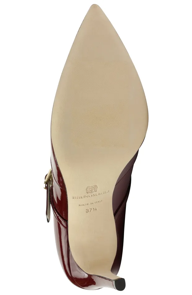 Bruno Magli Gemma MaryJane Leather Pump 8211 Bordeaux Patent Women Pumps Bruno Magli Gemma MaryJane Leather Pump 8211 Bordeaux Patent Women Pumps
