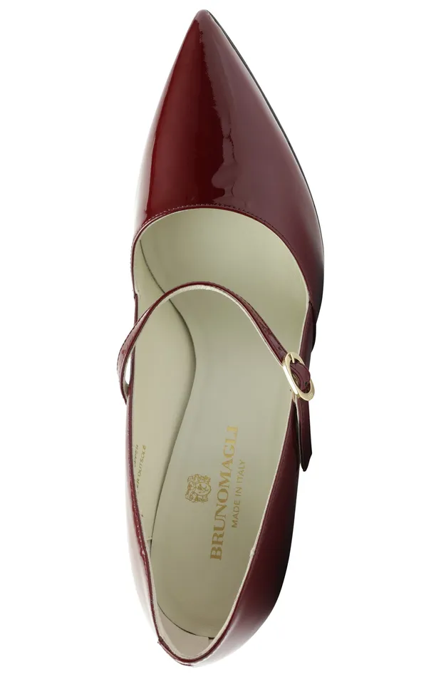 Bruno Magli Gemma MaryJane Leather Pump 8211 Bordeaux Patent Women Pumps Bruno Magli Gemma MaryJane Leather Pump 8211 Bordeaux Patent Women Pumps