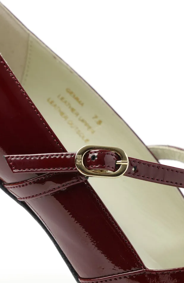 Bruno Magli Gemma MaryJane Leather Pump 8211 Bordeaux Patent Women Pumps Bruno Magli Gemma MaryJane Leather Pump 8211 Bordeaux Patent Women Pumps