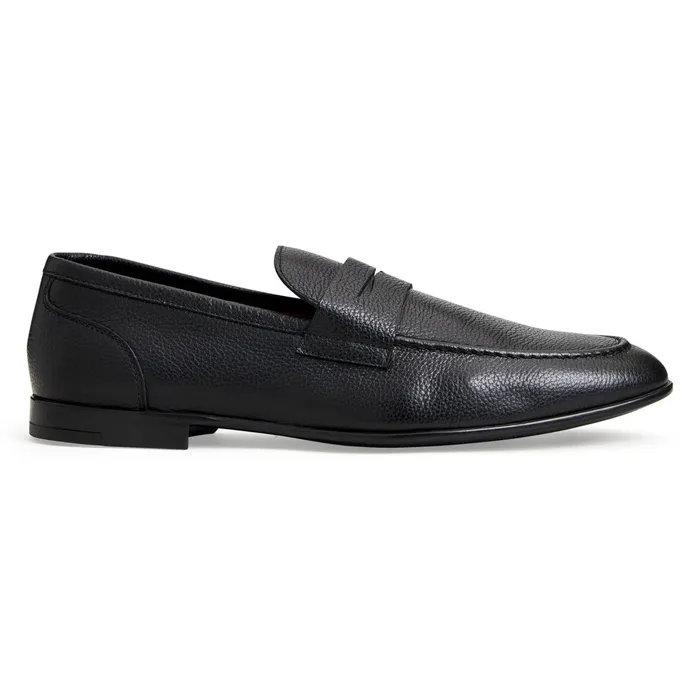 Bruno Magli LASTRA SLIPON LEATHER LOAFERBLACK Men Casual Shoes