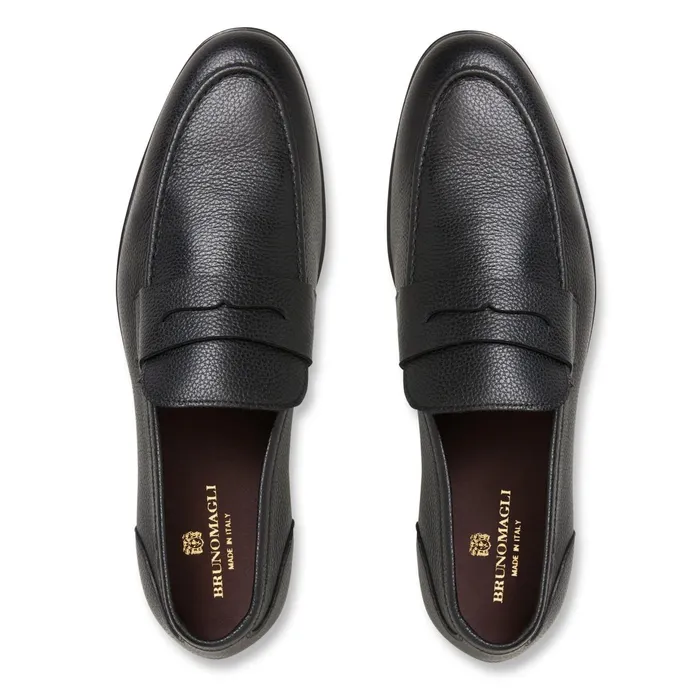 Bruno Magli LASTRA SLIPON LEATHER LOAFERBLACK Men Casual Shoes