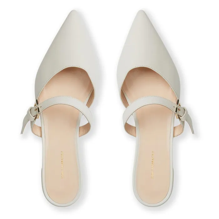 Bruno Magli PASHA Mule BONE Women Flats and Loafers