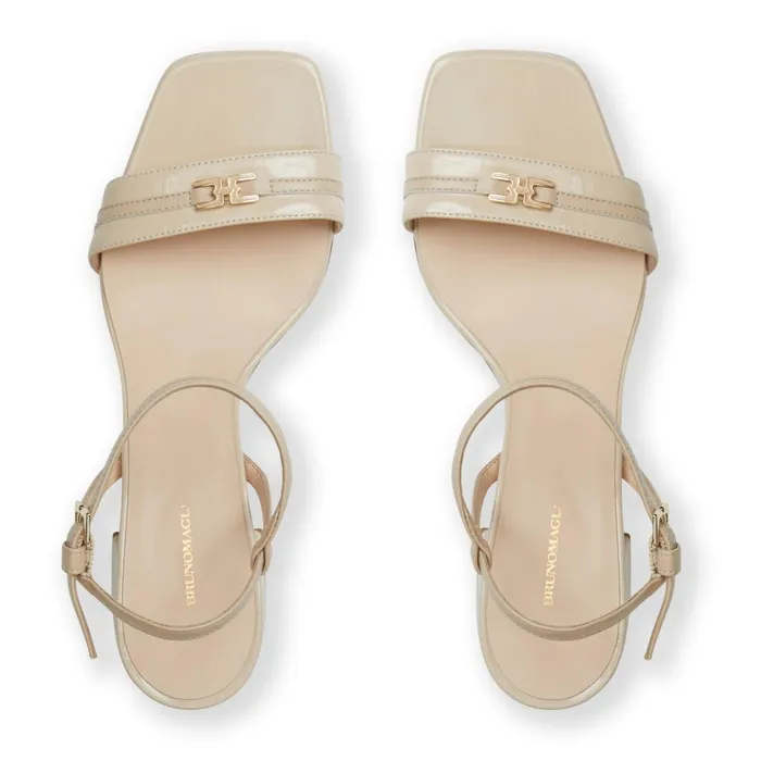 Bruno Magli PHOEBE Sandal BEIGE PATENT Women Sandals and Slides